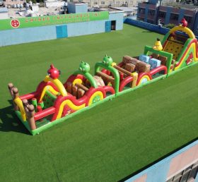 T7-4679 Parcours d'obstacles gonflable sur le thème Angry Birds