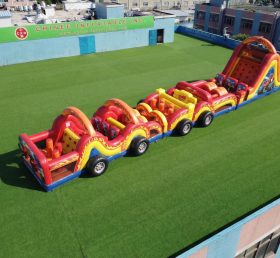 T7-4688 Parcours d’obstacles gonflables à thème Blaze Monster