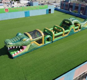 T7-4708 Parcours d'obstacles gonflable à thème crocodile