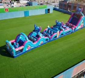 T7-4751 Parcours d’obstacles gonflables sur le thème Lilo & Stitch