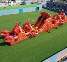 T7-4753 Parcours d’obstacles gonflables à thème de homard
