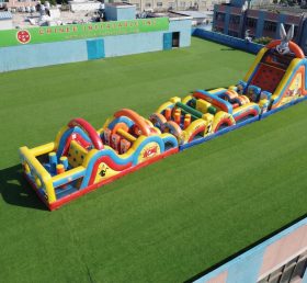 T7-4755 Parcours d’obstacles gonflable à thème Looney Tunes