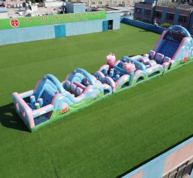 T7-4783 Parcours d'obstacles gonflable à thème Peppa Pig