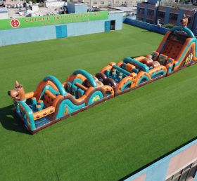 T7-4800 Parcours d’obstacles gonflables à thème Scooby-Doo