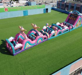 T7-4805 Parcours d'obstacles gonflables thème Shimmer & Shine