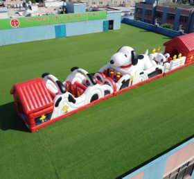 T7-4808 Parcours d'obstacles gonflables à thème Snoopy