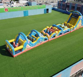 T7-4812 Parcours d'obstacles gonflables à thème SpongeBob