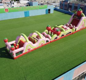 T7-4815 Parcours d'obstacles gonflables à thème Strawberry Shortcake