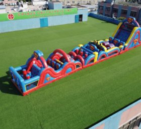 T7-4817 Parcours d’obstacles gonflable à thème Superman