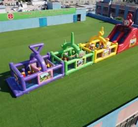 T7-4819 Parcours d'obstacles gonflables à thème Teletubbies