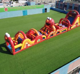 T7-4828 Parcours d’obstacles gonflables à thème Tickle Me Elmo
