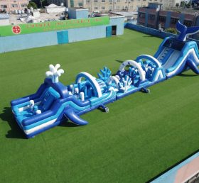 T7-4844 Parcours d’obstacles gonflables à thème baleine