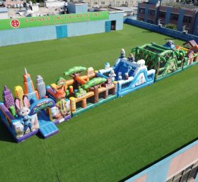 T7-4852 Parcours d'obstacles gonflables sur le thème Zootopia