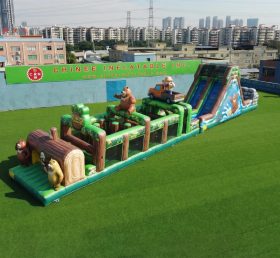 T7-4873 Parcours d’obstacles gonflables à thème Boonie Bears