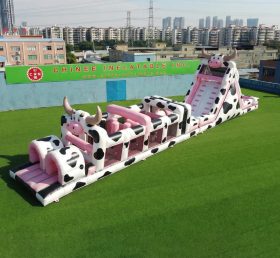 T7-4886 Parcours d'obstacles gonflable sur le thème de la vache