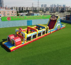 T7-4888 Parcours d’obstacles gonflables à thème Crayon Shin-chan