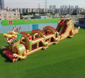 T7-4896 Parcours d'obstacles gonflables à thème dragon
