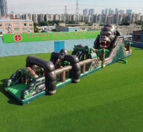T7-4926 Parcours d'obstacles gonflables à thème King Kong