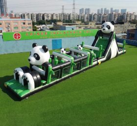 T7-4950 Parcours d'obstacles gonflable à thème panda