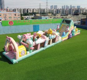 T7-4964 Parcours d’obstacles gonflables sur le thème Pop Mart
