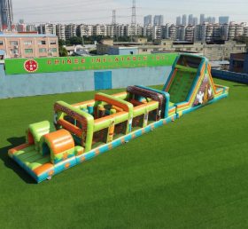 T7-4973 Parcours d'obstacles gonflables à thème Scooby-Doo