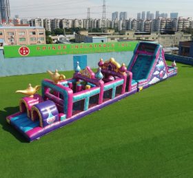 T7-4977 Parcours d’obstacles gonflables thème Shimmer & Shine