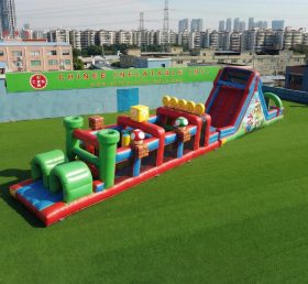 T7-4989 Parcours d'obstacles gonflables sur le thème Super Mario