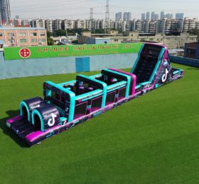 T7-4999 Parcours d'obstacles gonflables sur le thème TikTok
