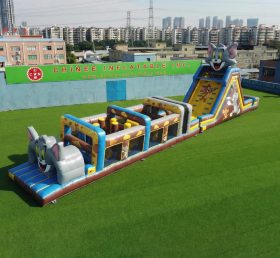 T7-5003 Parcours d’obstacles gonflables sur le thème Tom et Jerry