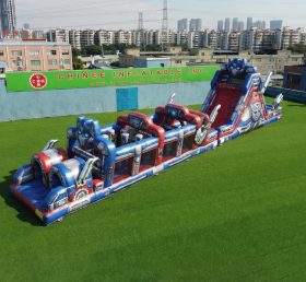 T7-5006 Parcours d'obstacles gonflables à thème Transformers