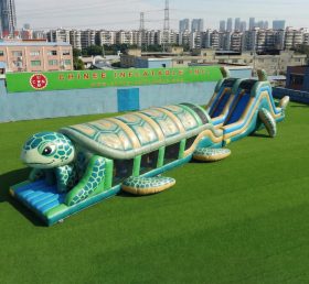 T7-5008 Parcours d’obstacles gonflables à thème tortue