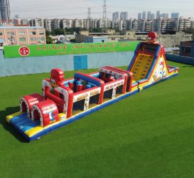 T7-5017 Parcours d'obstacles gonflable à thème Woody Woodpecker