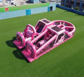 T7-5030 Parcours d’obstacles gonflables à thème Barbie
