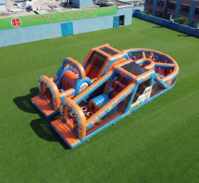 T7-5037 Parcours d'obstacles gonflables à thème Blippi Wonders