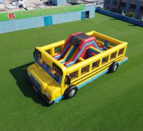 T7-5041 Parcours d'obstacles gonflables sur le thème du bus