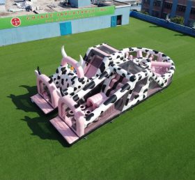 T7-5051 Parcours d’obstacles gonflable sur le thème de la vache