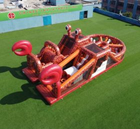 T7-5052 Parcours d'obstacles gonflable sur le thème du crabe