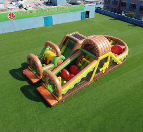 T7-5084 Parcours d’obstacles gonflable à thème hamburger