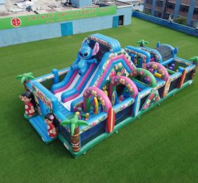 T7-5095 Parcours d’obstacles gonflables sur le thème Lilo & Stitch