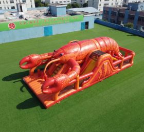 T7-5097 Parcours d’obstacles gonflables à thème homard