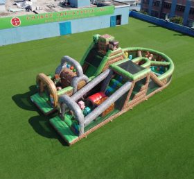T7-5105 Parcours d’obstacles gonflables thème Minecraft