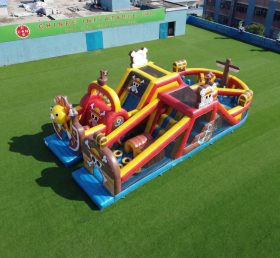 T7-5119 Parcours d'obstacles gonflable sur le thème One Piece