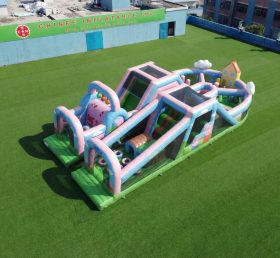 T7-5125 Parcours d’obstacles gonflable à thème Peppa Pig