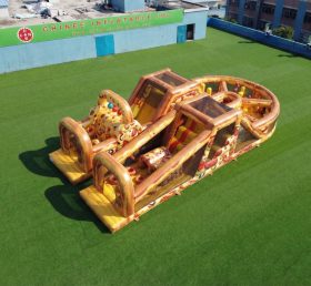 T7-5129 Parcours d’obstacles gonflables sur le thème de la pizza