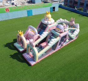 T7-5134 Parcours d'obstacles gonflables sur le thème Pop Mart