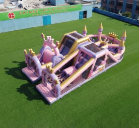 T7-5137 Parcours d'obstacles gonflables à thème Princesses
