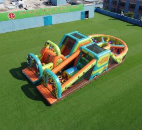 T7-5142 Parcours d’obstacles gonflables sur le thème Scooby-Doo