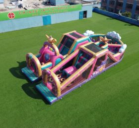 T7-5145 Parcours d’obstacles gonflables à thème Shimmer & Shine
