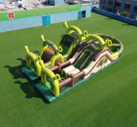 T7-5146 Parcours d’obstacles gonflable à thème Shrek