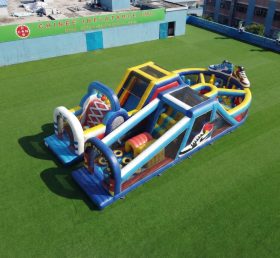 T7-5148 Parcours d'obstacles gonflable sur le thème des baskets
